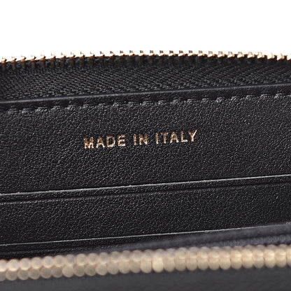 Chanel Caviar Quilted Small Filigree Zip Around Wallet Beige Black 7 of 9