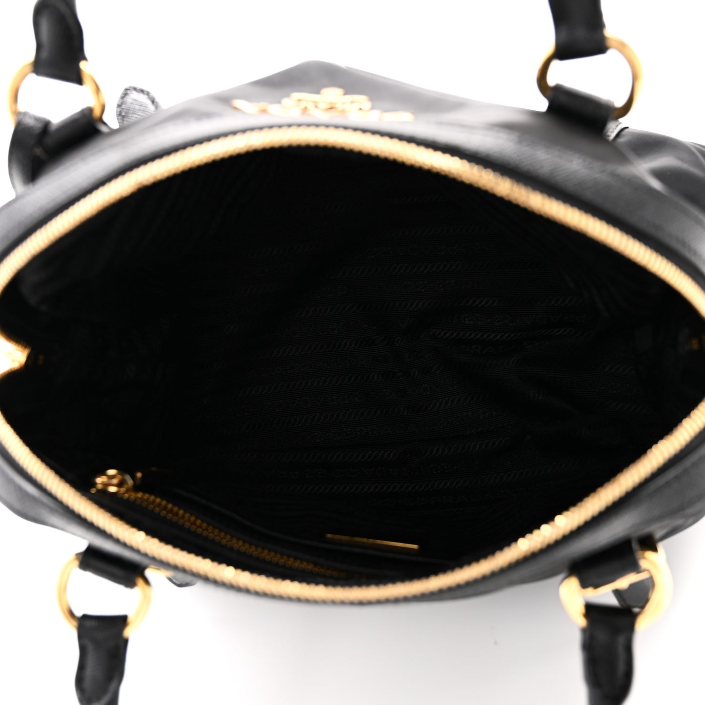 Tessuto Nylon Saffiano Small Tote Black