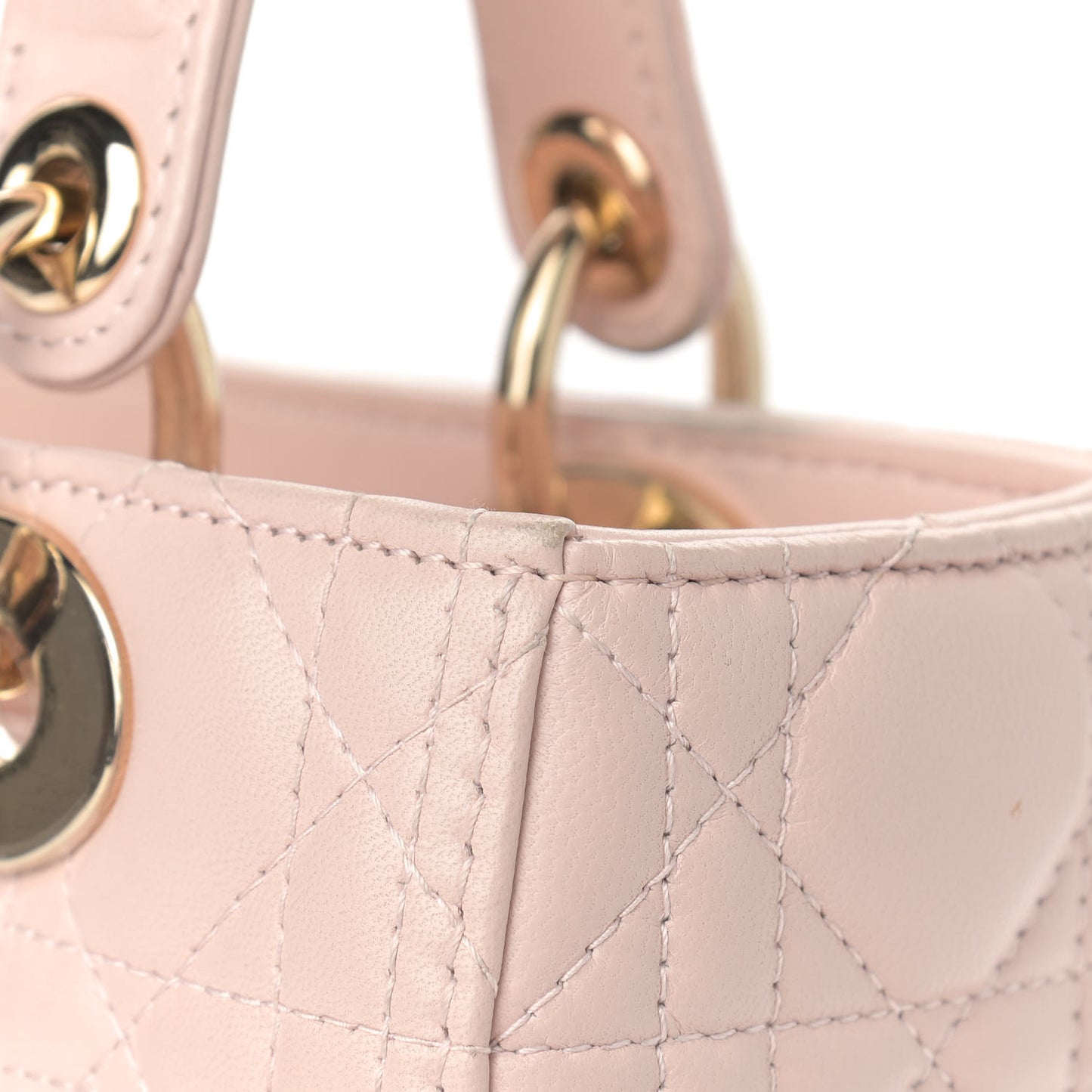 Lambskin Cannage Medium Lady Dior Light Pink