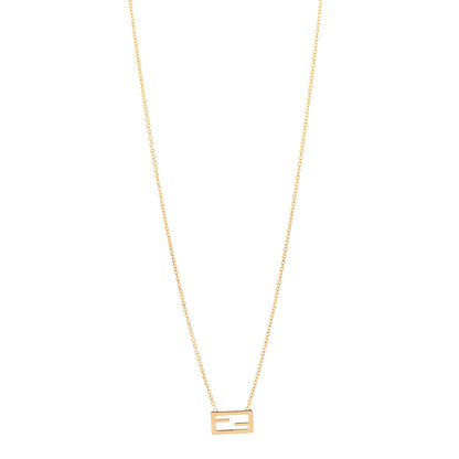 Fendi Bronze Baguette Necklace Gold 1 of 7