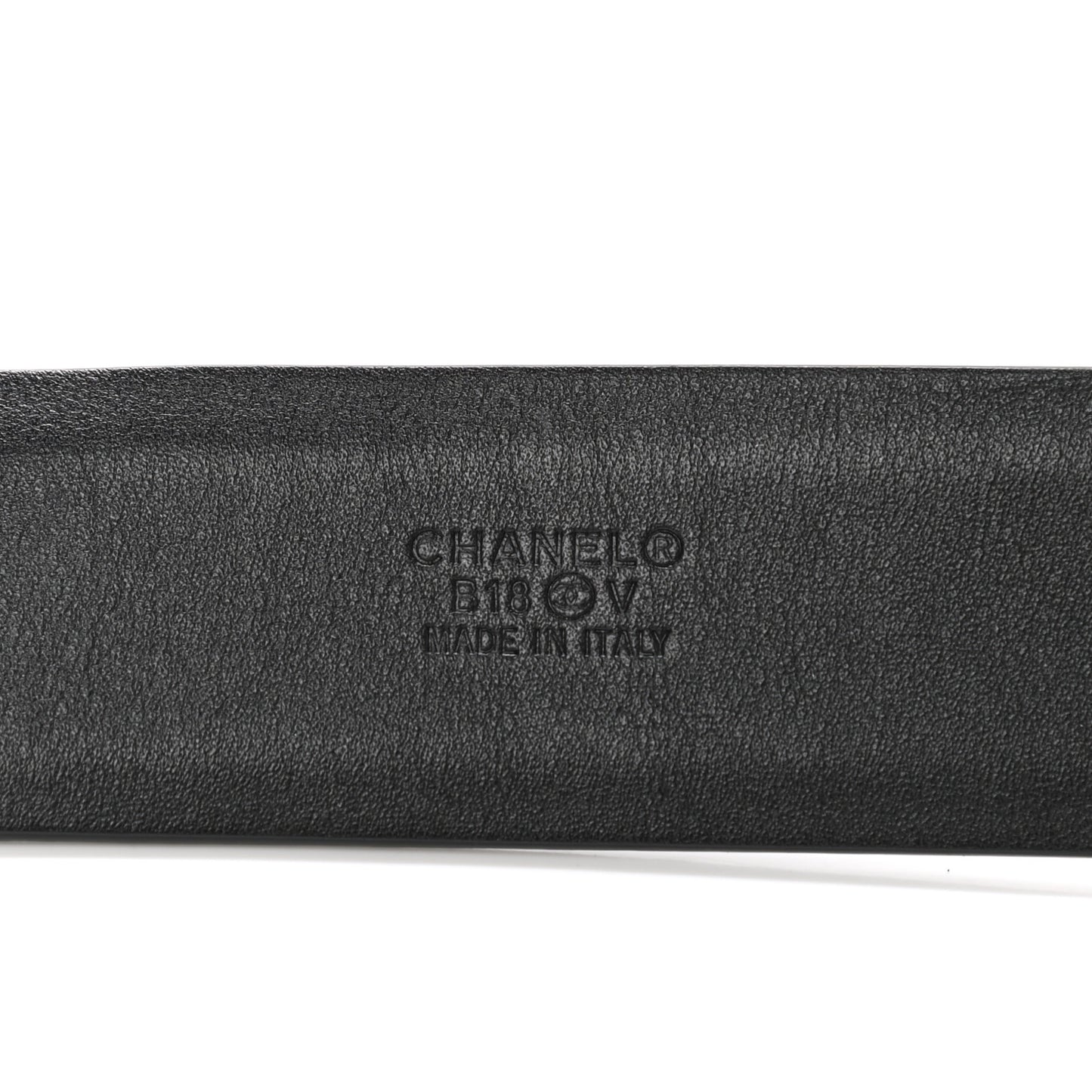 Calfskin CC Chain Belt 85 34 Black