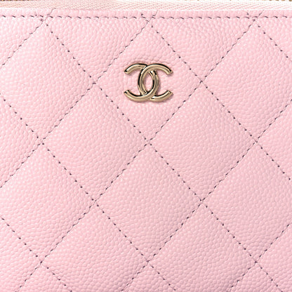 Chanel Shiny Caviar Quilted Small Cosmetic Case Pink 8 of 11