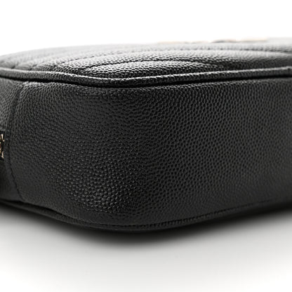 Saint Laurent Grain De Poudre Matelasse Monogram Mini Lou Camera Bag Black 9 of 11
