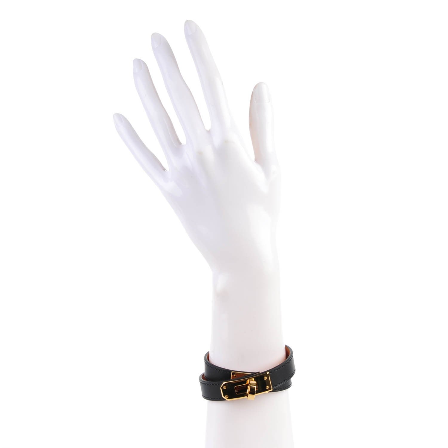 Hermes Chamonix Kelly Double Tour Bracelet M Black 2 of 7