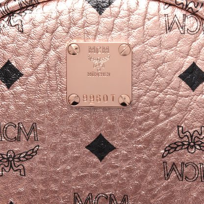 MCM Metallic Visetos Mini Side Stud Stark Backpack Champagne Gold 13 of 14