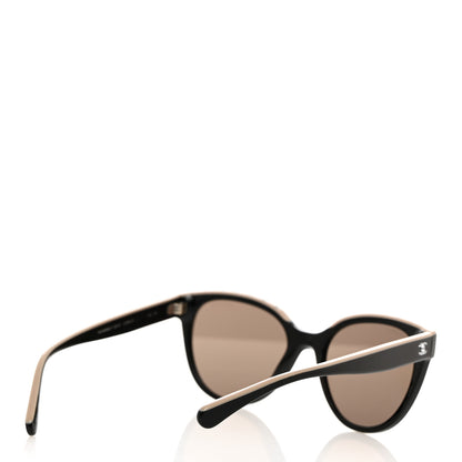 Chanel Acetate CC Butterfly Sunglasses 5414 Black Beige 4 of 8