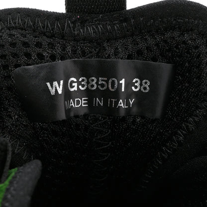 Chanel Velvet Calfskin Mixed Fibers CC Sneakers 38 Dark Pink Green 8 of 9