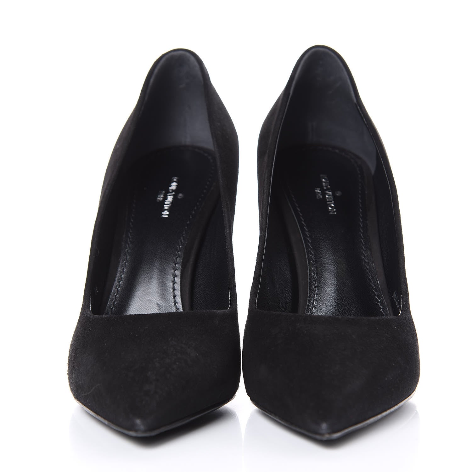 Louis Vuitton Suede Pumps 37 Black 2 of 10