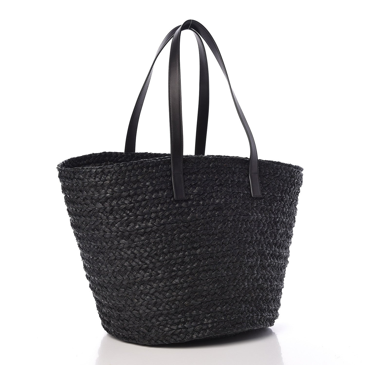 Saint Laurent Raffia Medium Panier Bag Black 3 of 9