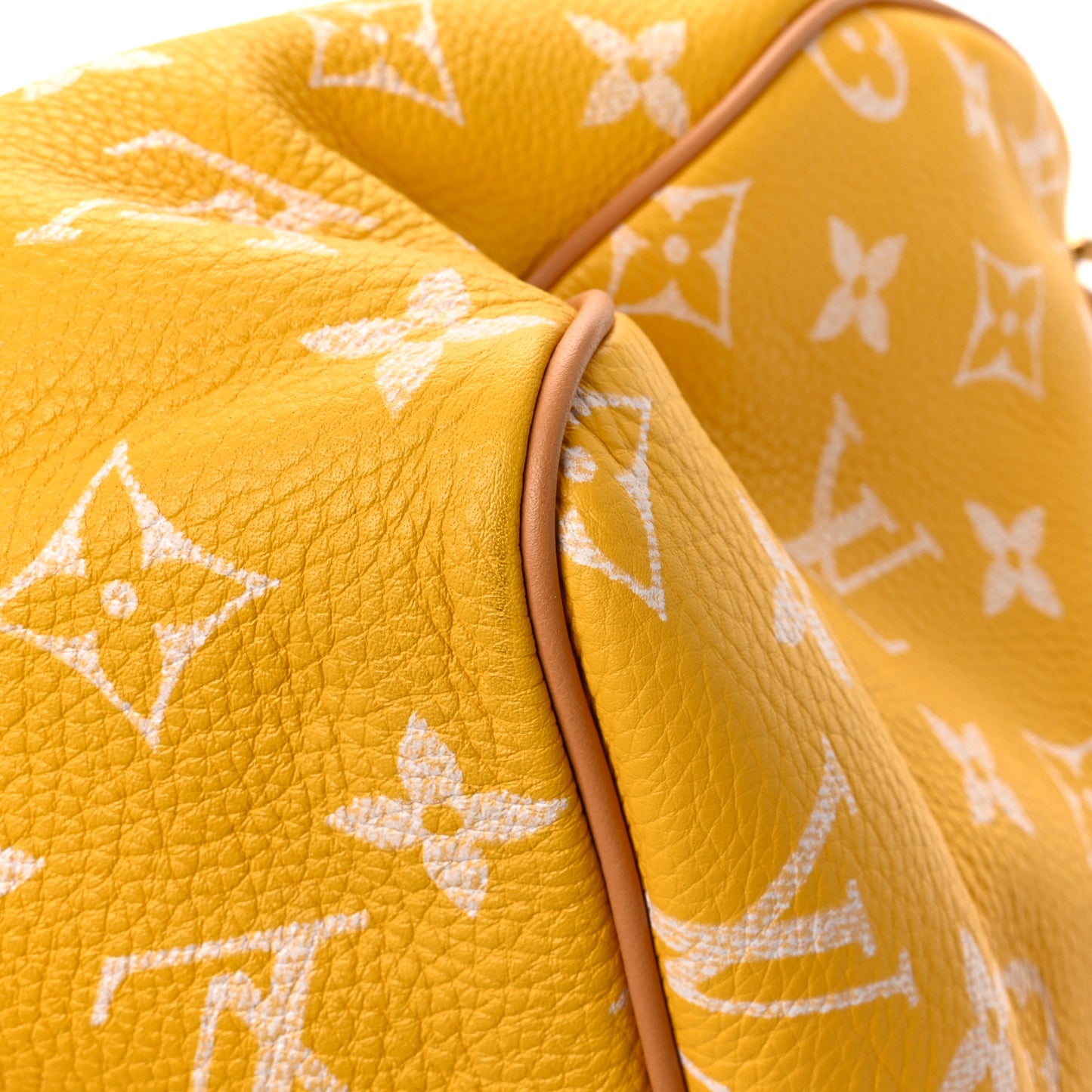 Calfskin Monogram Speedy P9 Bandouliere 40 Jaune Mat