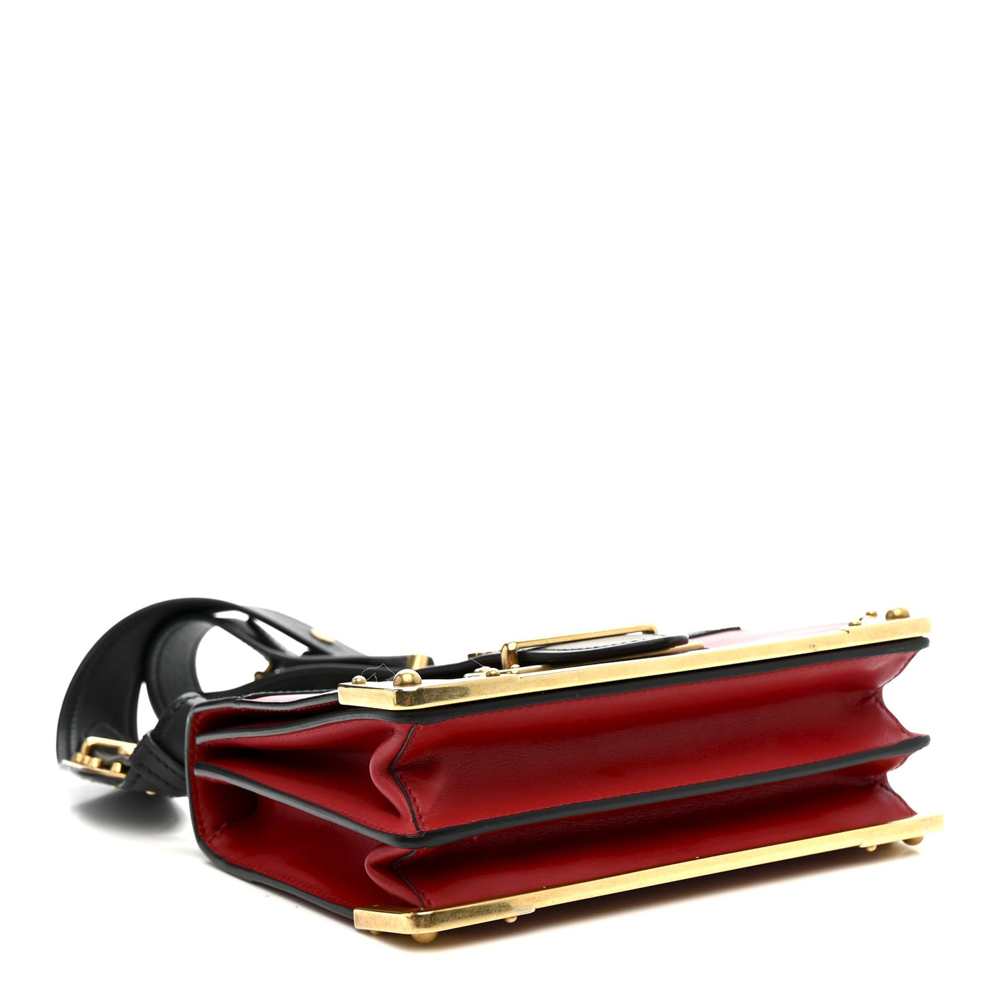 City Calfskin Saffiano Cahier Bag Fuoco Black
