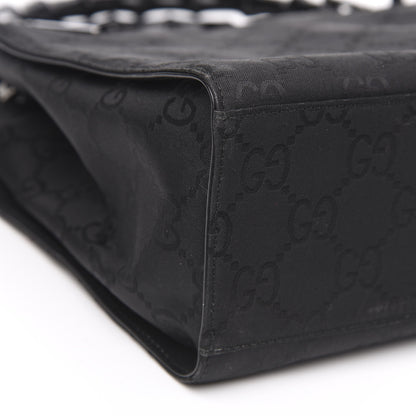 Gucci Nylon Monogram Bamboo Handle Bag Black 8 of 11