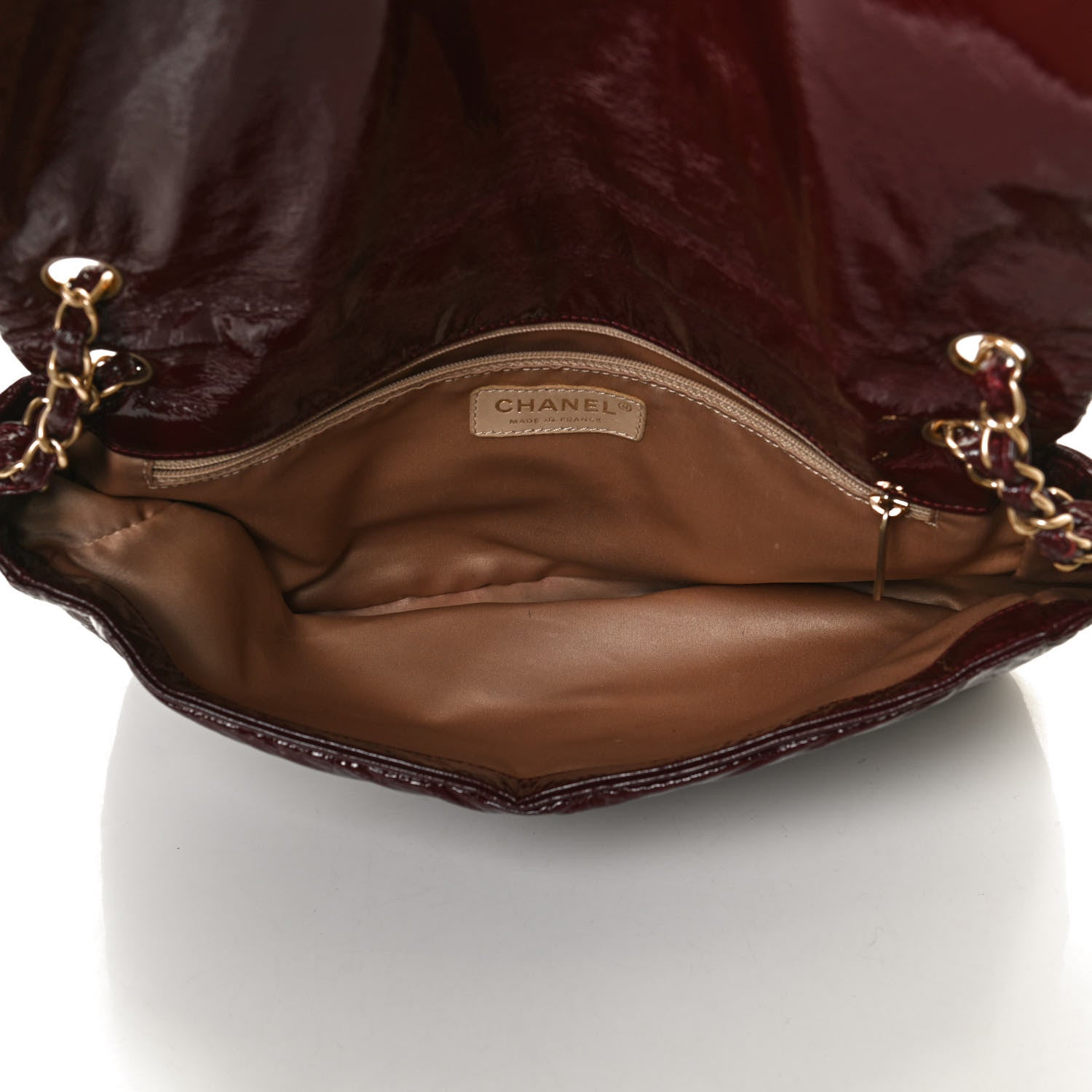 Chanel Vinyl Rock and Chain Medium Flap Bordeaux 4 of 9