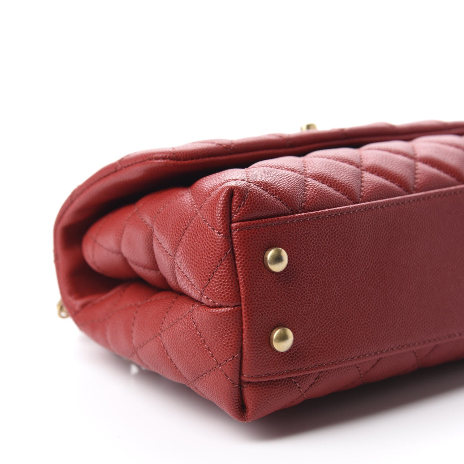 Chanel Caviar Quilted Mini Coco Handle Flap Dark Red 6 of 11