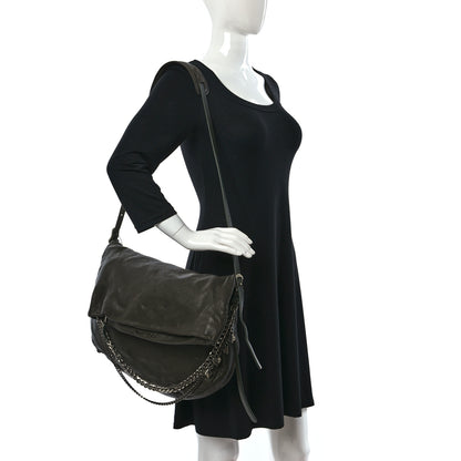 Jimmy Choo Soft Vachetta Small Biker Saddle Chain Satchel Green 3 of 20