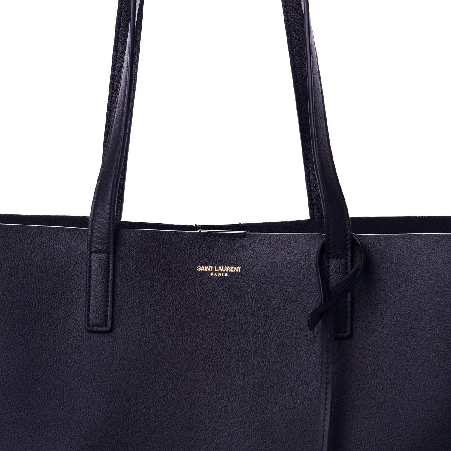 Saint Laurent Calfskin Large Shopping Tote Deep Marine 10 of 10
