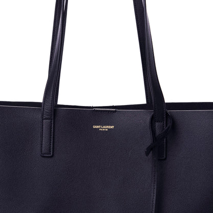 Saint Laurent Calfskin Large Shopping Tote Deep Marine 10 of 10