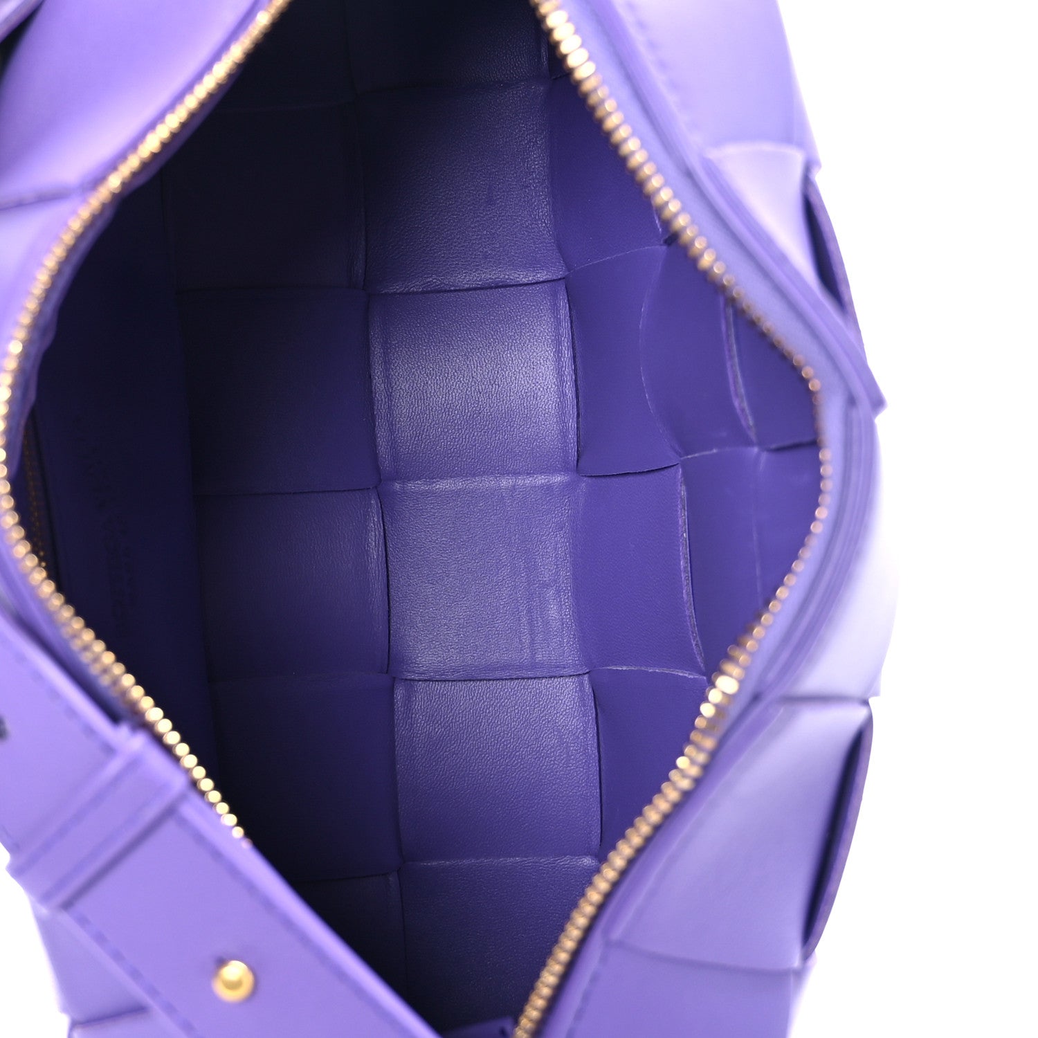 Bottega Veneta Lambskin Maxi Intrecciato Brick Cassette Bag Purple 5 of 8