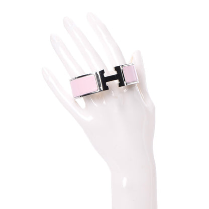 Hermes Enamel Wide Clic Clac H Bracelet PM Rose Nacarat 2 of 6