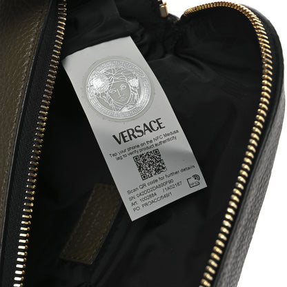 Versace Grained Calfskin Vanitas Medea Belt Bag Olive Green 7 of 12