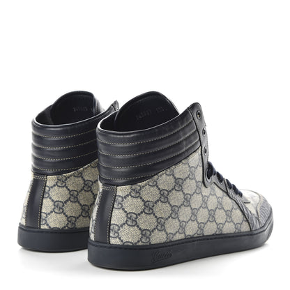 Gucci GG Plus Monogram Crocodile Mens Coda Sneakers 13.5 Blue 4 of 8