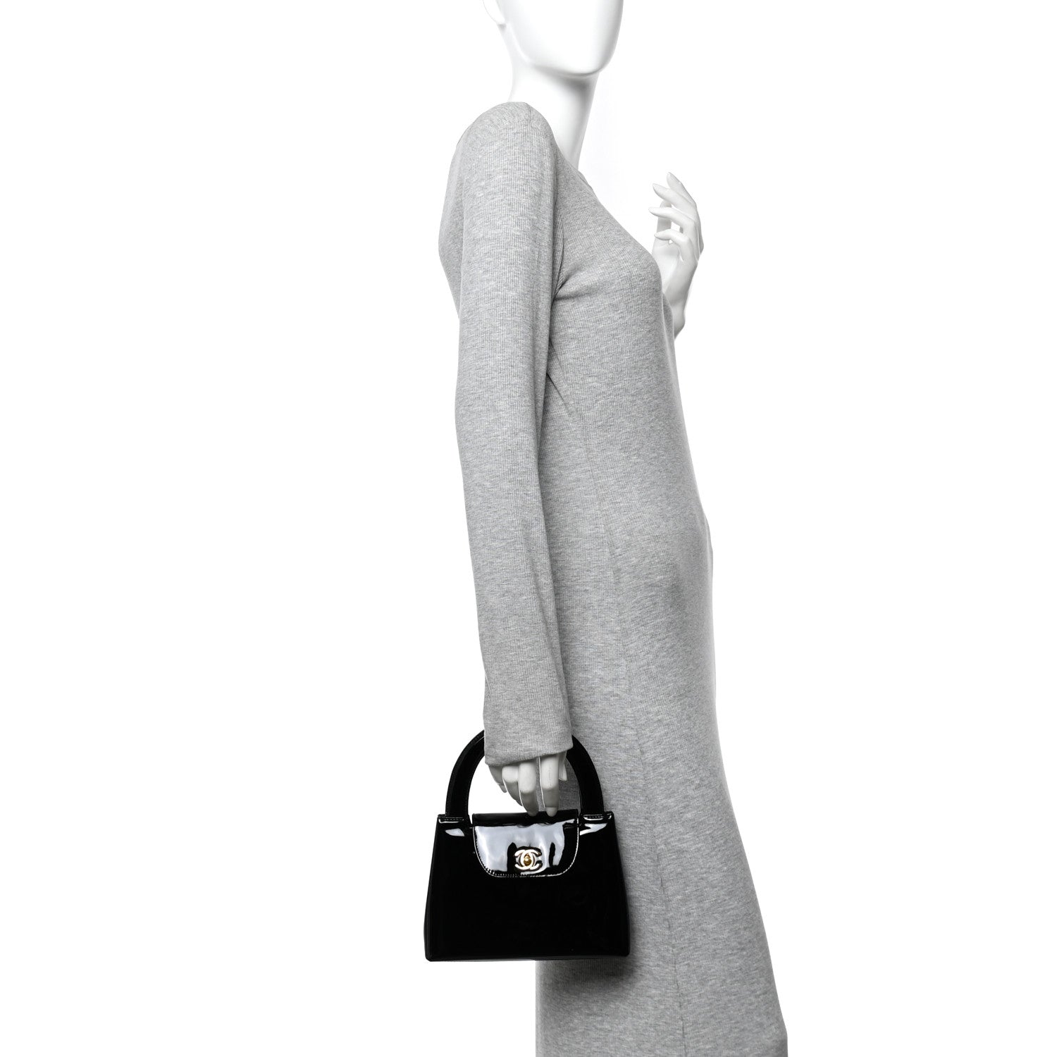 Chanel Patent Small Kelly Flap Bag Black 2 of 12