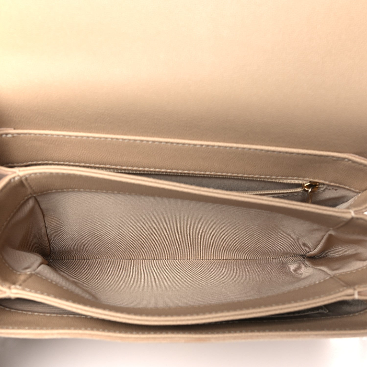 Chanel Caviar Suede Stitched Lady Coco Flap Beige 5 of 9