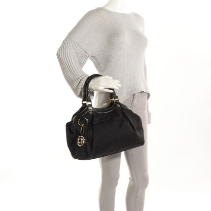 Gucci Monogram Medium Sukey Tote Black 2 of 7