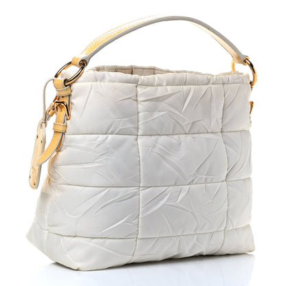 Prada Crispy Nylon Top Handle Bag White 2 of 4