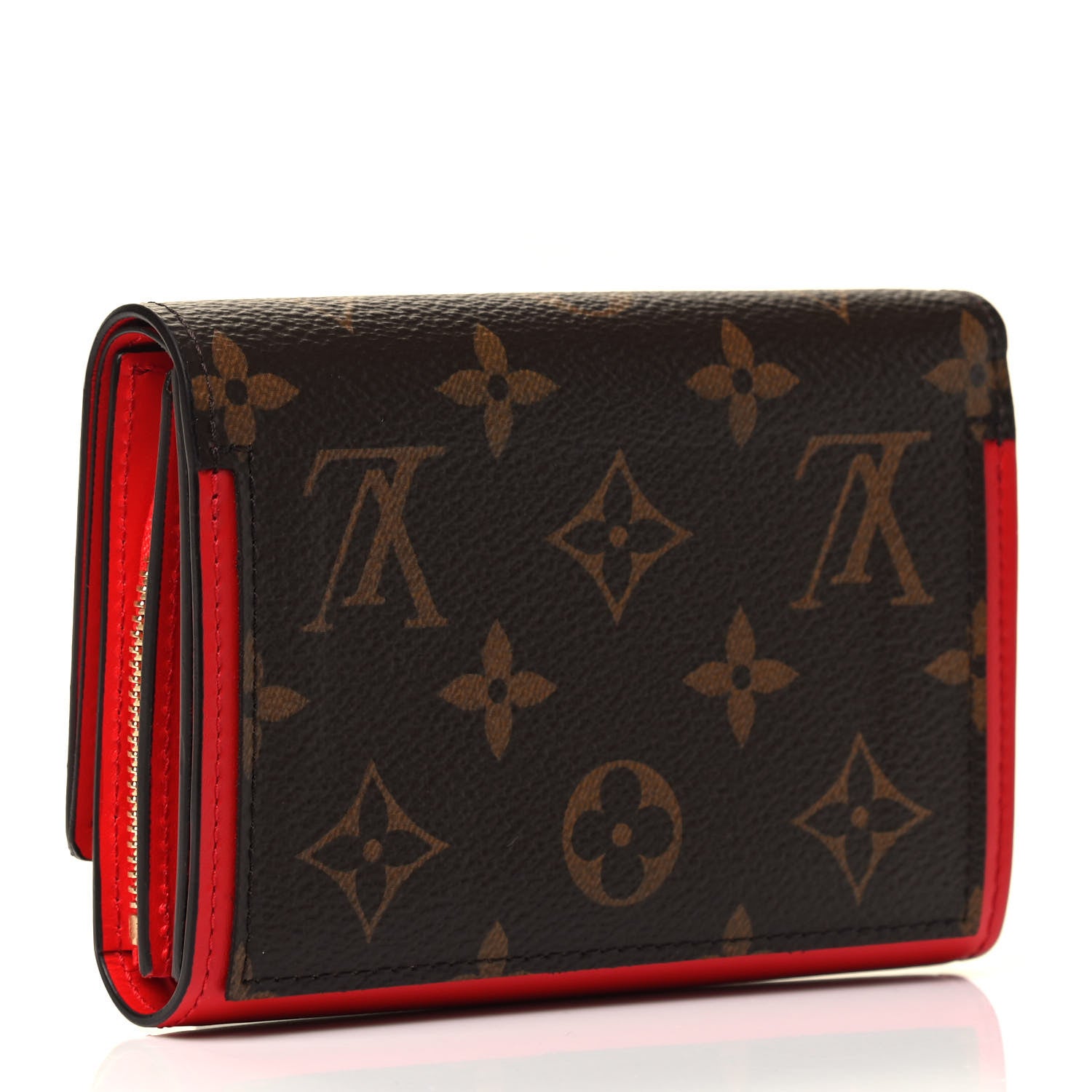 Louis Vuitton Monogram Flore Compact Wallet Coquelicot 2 of 4