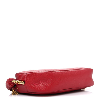 Saint Laurent Grain De Poudre Matelasse Monogram Mini Lou Camera Bag Opyum Red 4 of 12