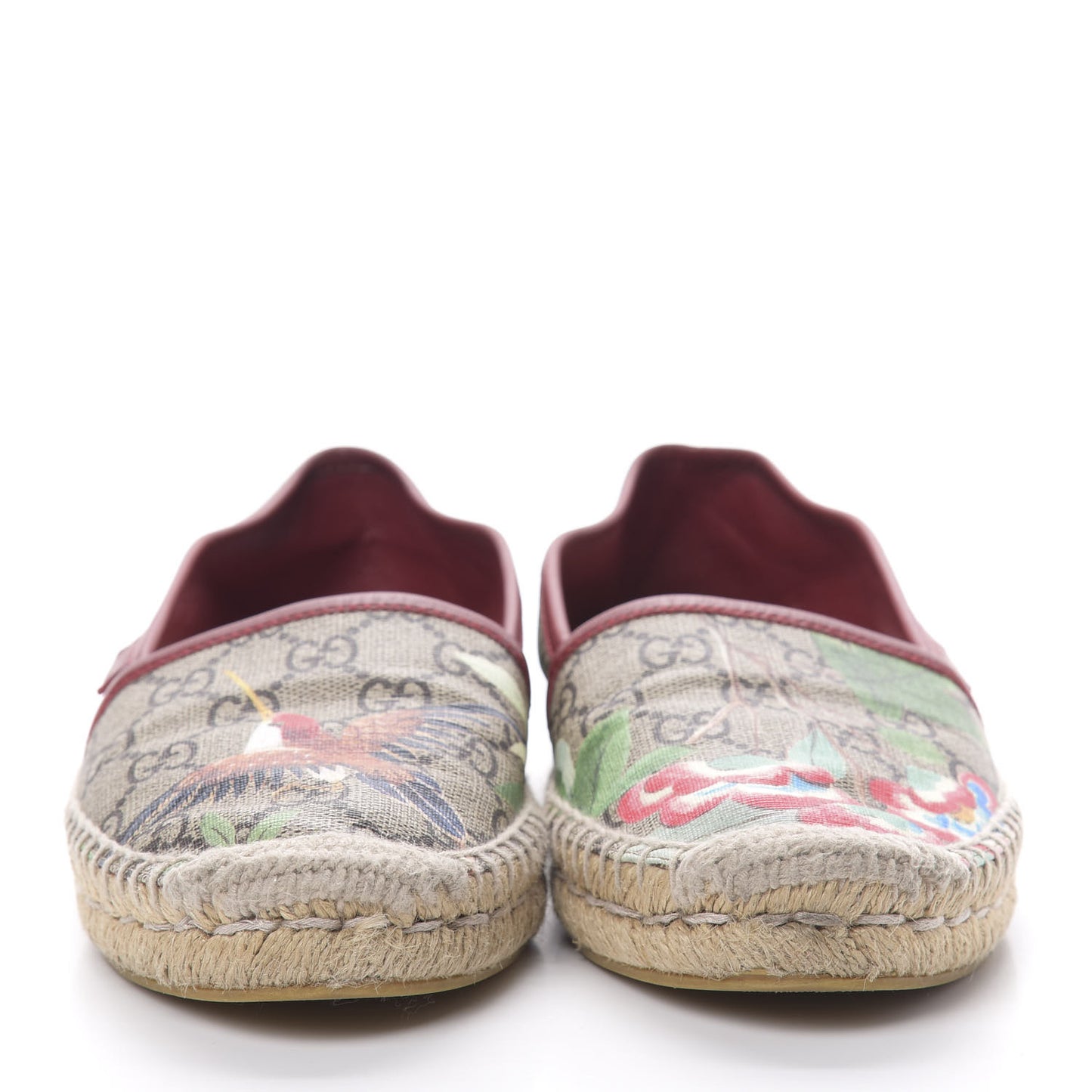 GG Supreme Monogram Blooms Espadrilles 36.5 Beige Multicolor Dry Rose