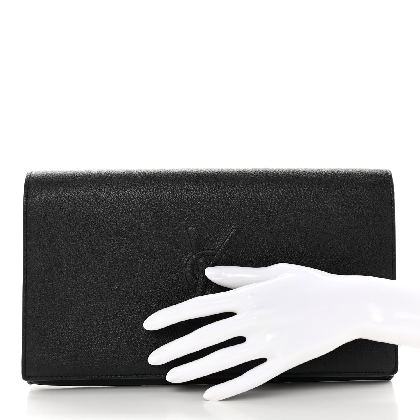 Goatskin Monogram Large Belle De Jour Clutch Black