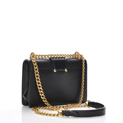 Prada City Calf Saffiano Animalier Cahier Bag Black 3 of 7