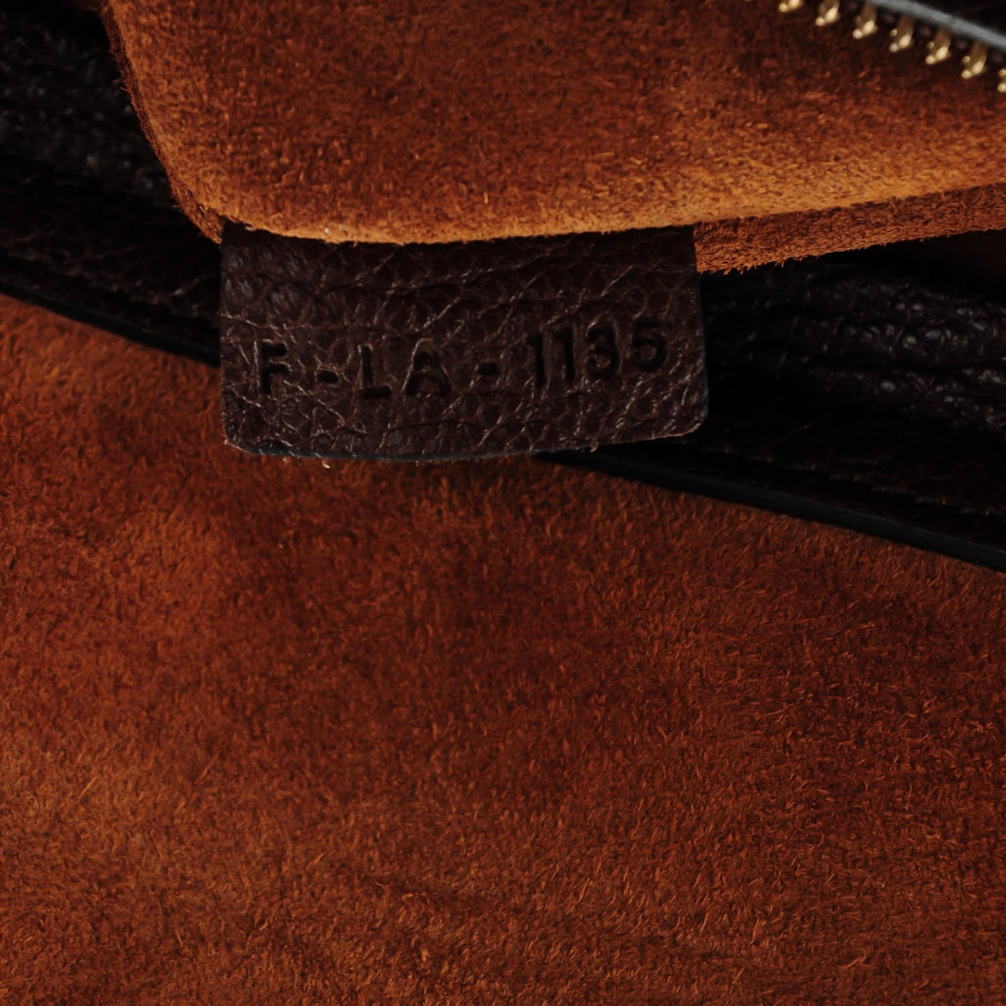 Shiny Grained Calfskin Medium Phantom Luggage Brown