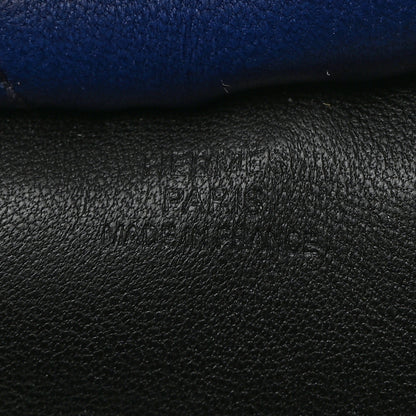 Hermes Milo Lambskin Grigri Rodeo Horse Bag Charm GM Black Bleu Saphir Gold 4 of 5
