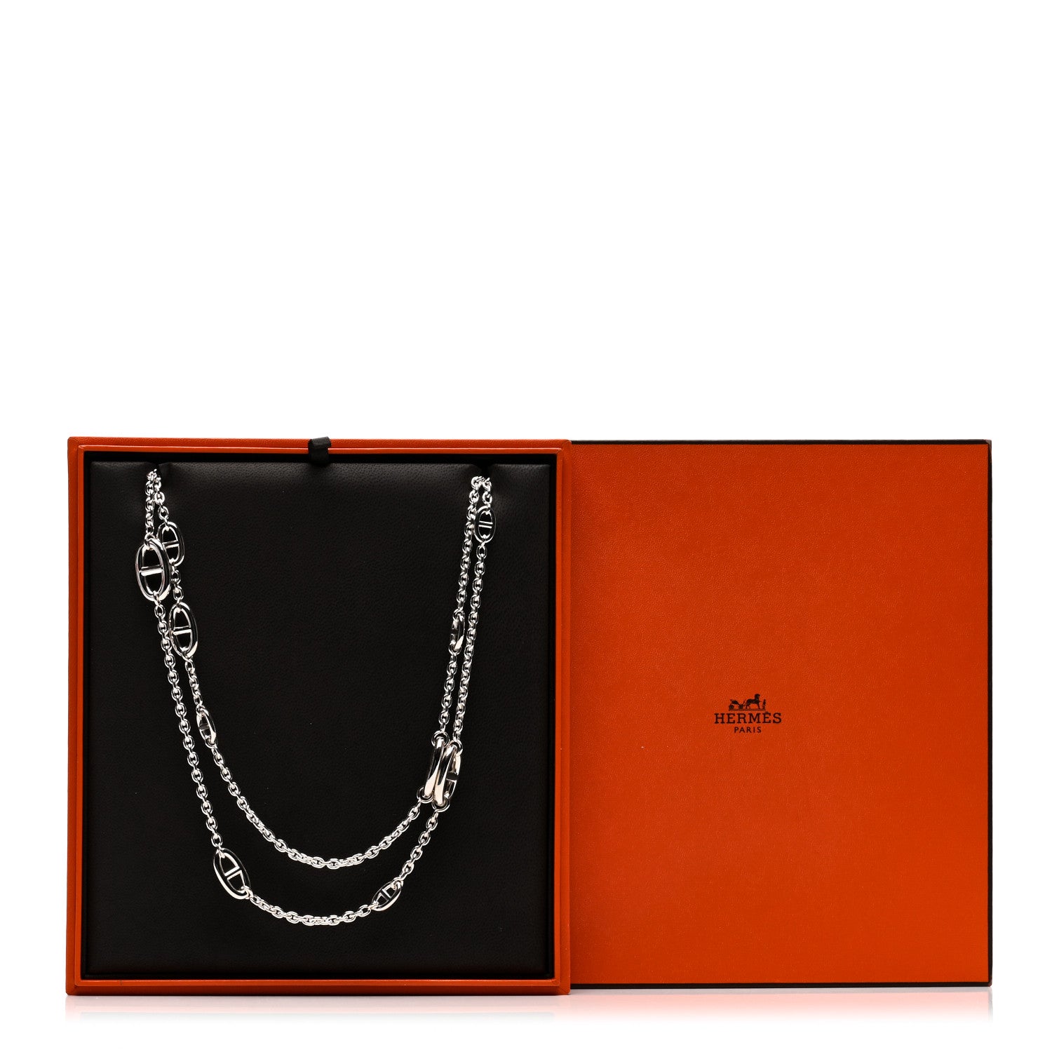 Hermes Sterling Silver Farandole Necklace 160 5 of 5