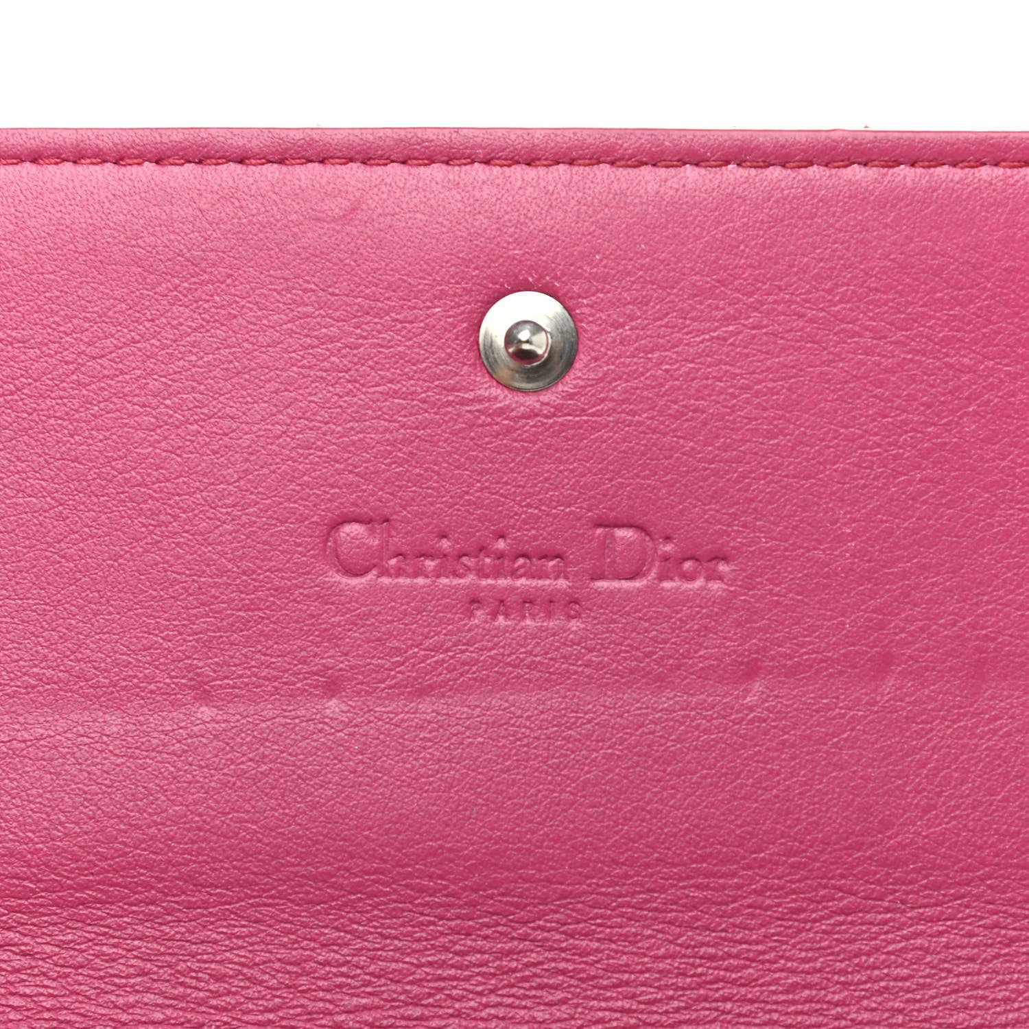 Christian Dior Patent Cannage Rendezvous Wallet Pink 6 of 12