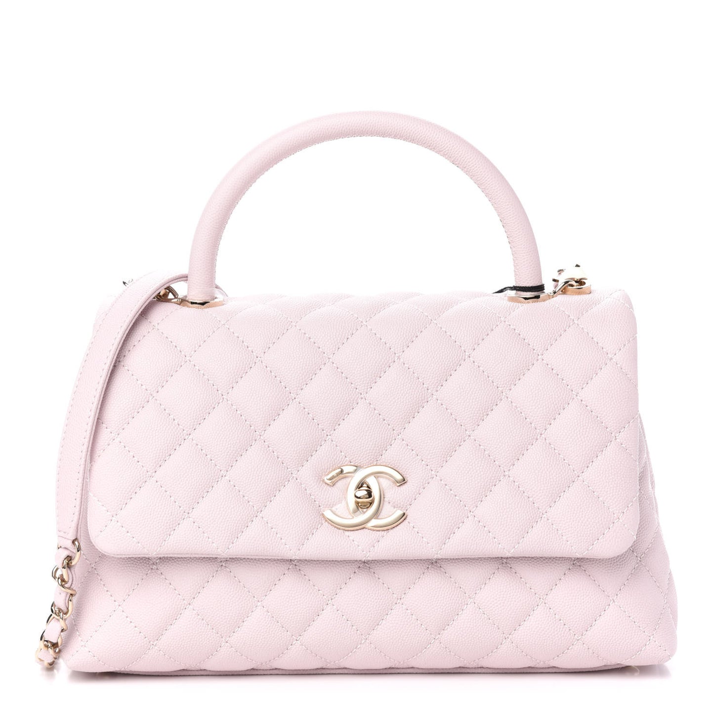 Caviar Quilted Small Coco Handle Flap Lilas Lilac