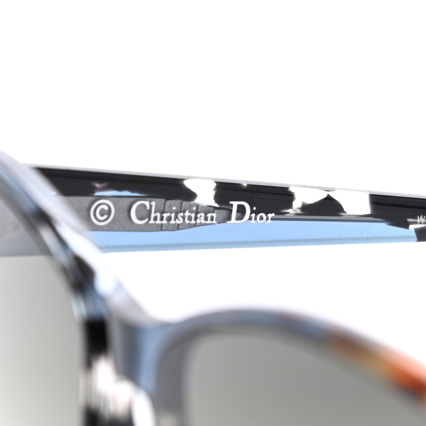 DiorAdd3 Monochromatic Studded Sunglasses Blue Havana