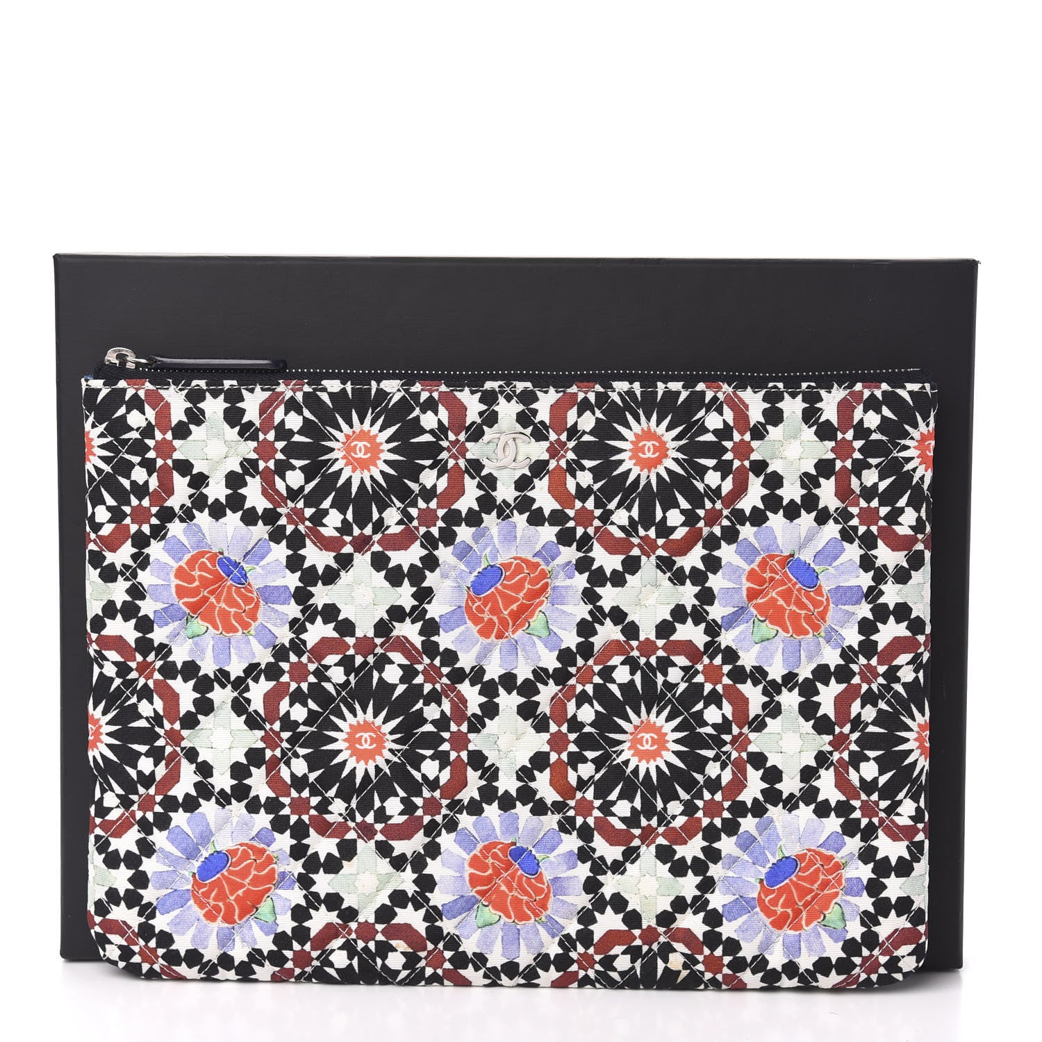 Chanel Coated Canvas Paris Dubai Medium Cosmetic Case Multicolor 8 of 8