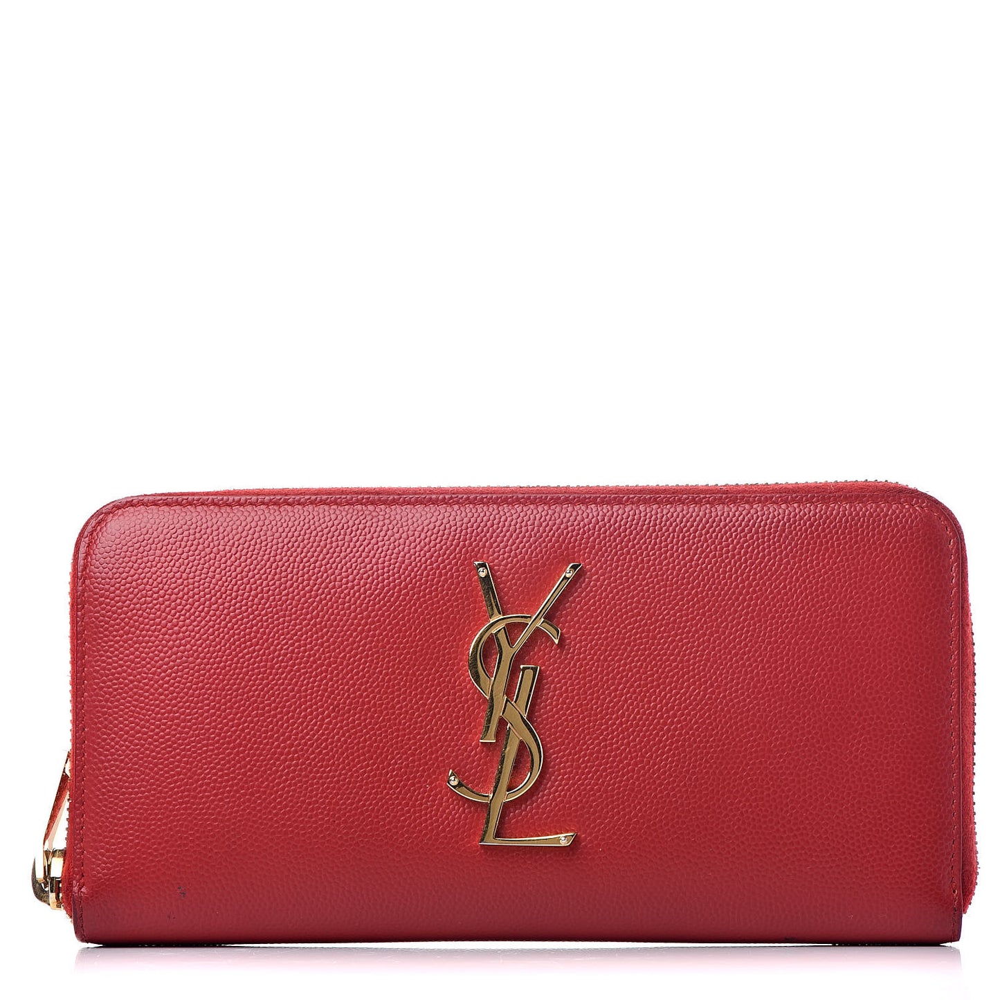 Grain De Poudre Monogram Zip Around Wallet New Red