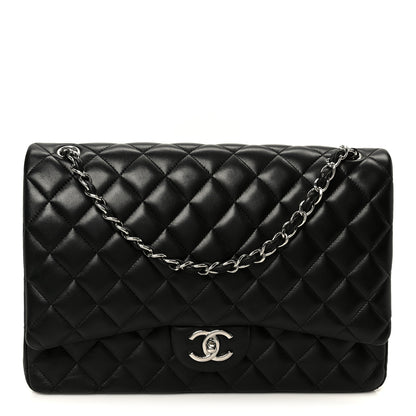 Chanel Lambskin Quilted Maxi Double Flap Black 1 of 11