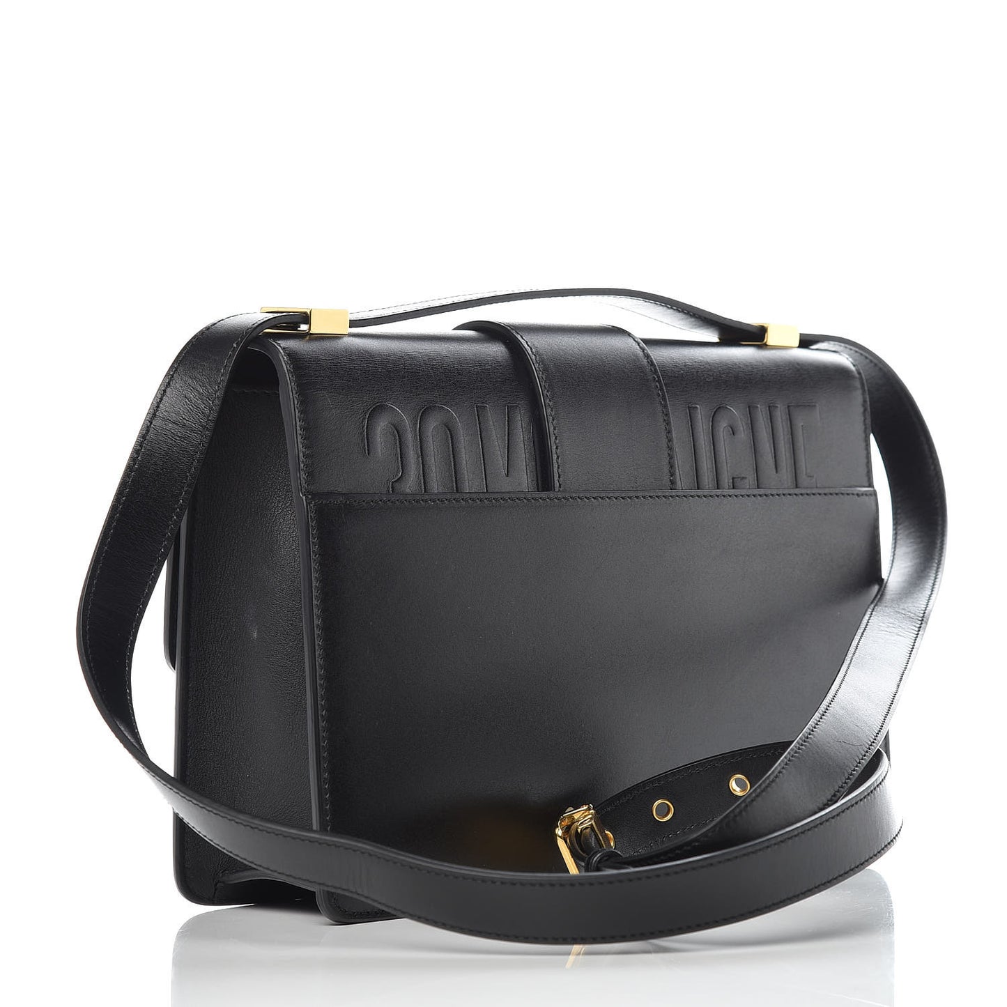Smooth Calfskin 30 Montaigne Flap Bag Black
