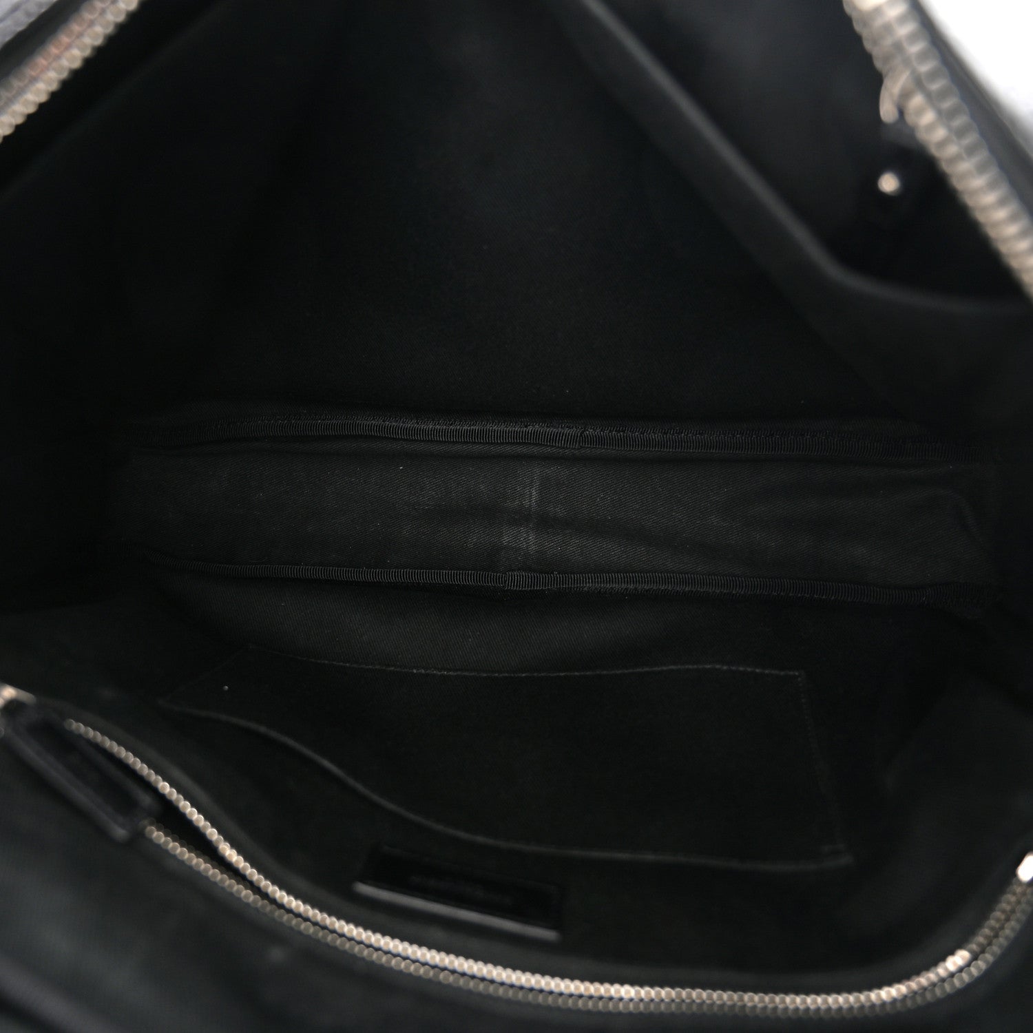 Saint Laurent Calfskin Crocodile Embossed Bold Briefcase Black 5 of 10
