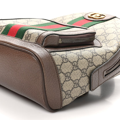 Gucci GG Supreme Monogram Calfskin Web Small Ophidia Day Backpack Beige Ebony New Acero 10 of 10