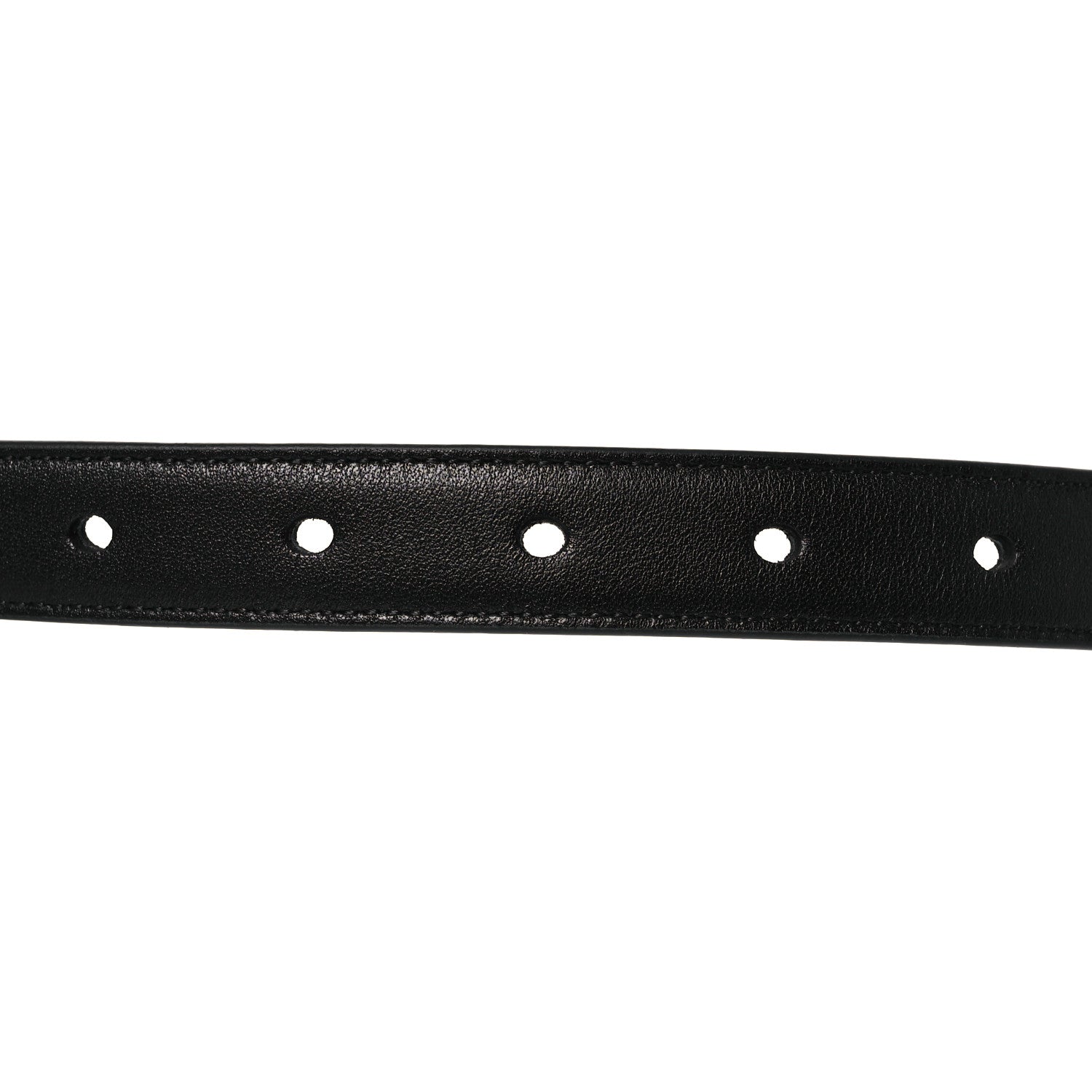 Saint Laurent Smooth Calfskin Monogram Narrow Square Buckle Belt 70 28 Black 3 of 6