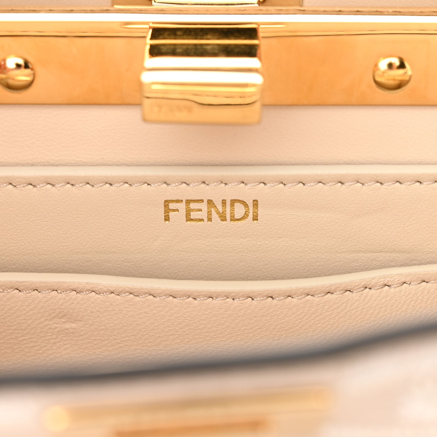 Vitello Seta Shiny Nappa Floral Embroidered Petite Peekaboo I SEE U Satchel Camelia White Ice