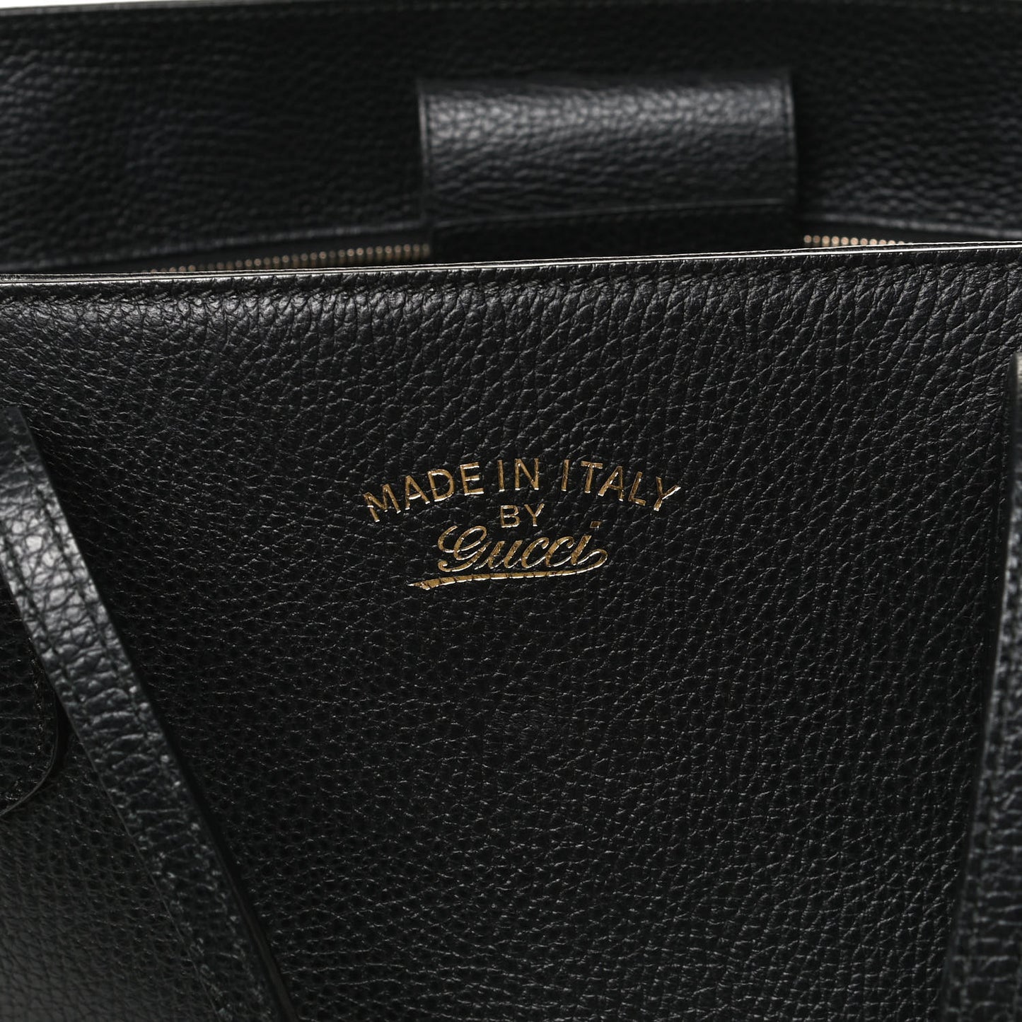 Pebbled Calfskin Medium Swing Tote Black