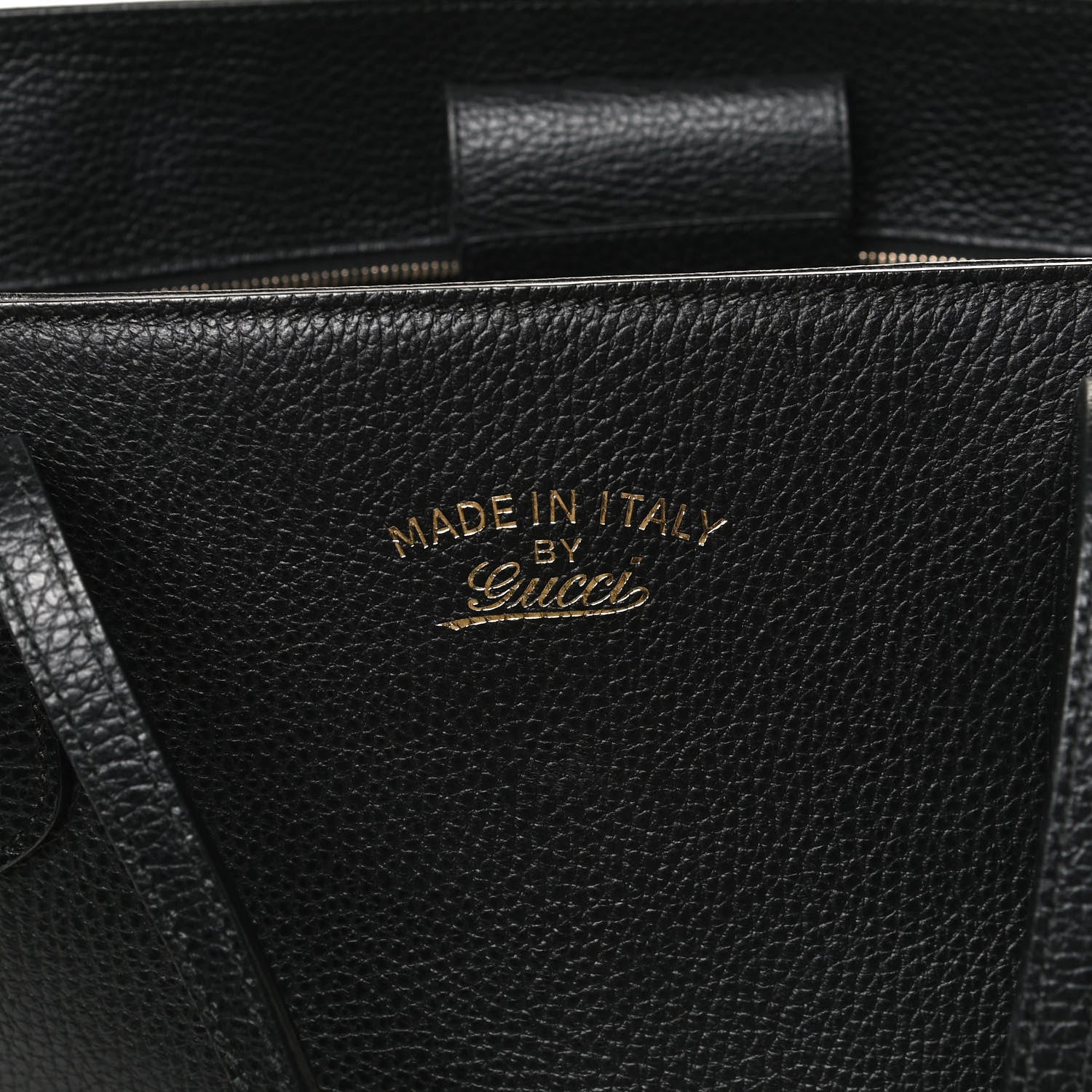 Gucci Pebbled Calfskin Medium Swing Tote Black 8 of 11